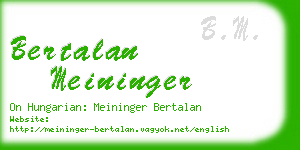 bertalan meininger business card